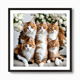 Group Of Cats 2 Art Print