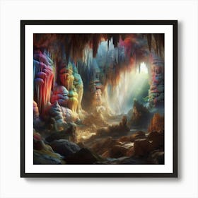 Colorful Caves Art Print