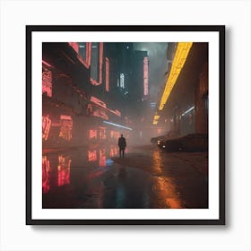 Cyberpunk City 1 Art Print