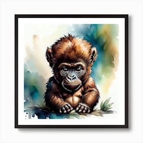 Baby Monkey Art Print