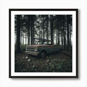 Old Truck In The Woods Art Print