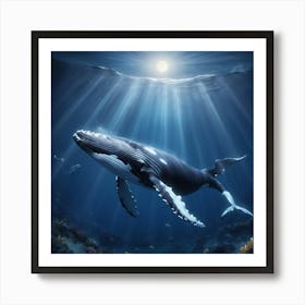 Humpback Whale paintings art print 1 Art Print