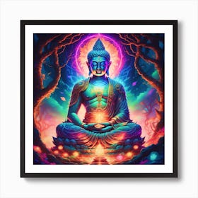 God Buddh in meditation position Art Print