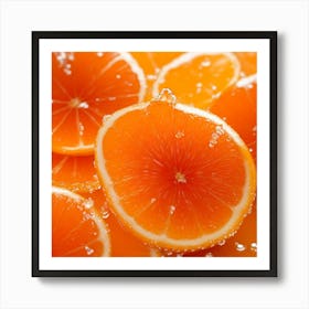 Orange And Dew Drops Art Print