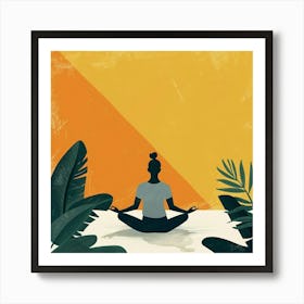 A Yoga Session Minimal Illustration 1718673713 1 Art Print