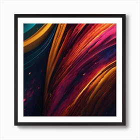 Abstract colorful striped Art Print