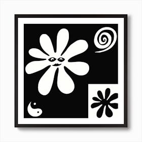 Flower Power Square Art Print