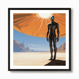 Cyclope Standing In The Desert Art Print