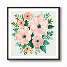 Pink Flowers Art Print