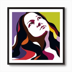 Woman Staring Off Into Distance Art Print