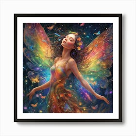 667773 A Luminous, Ethereal Nymph Dances Among Sparkling Xl 1024 V1 0 1 Art Print