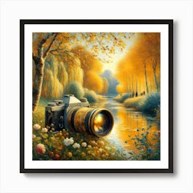 Camera By The River 1 Art Print