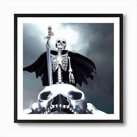 Skeleton With Sword 4 Art Print