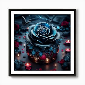 Blue Rose Art Print