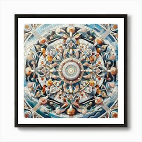 Mosaic Mandala Art Print