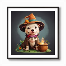 Witch Dog Art Print