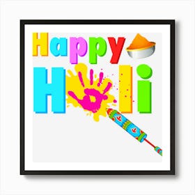 Rang Barse Happy Holi Art Print