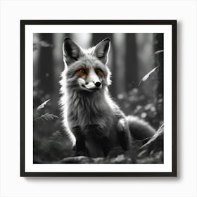 Fox In The Woods 12 Art Print