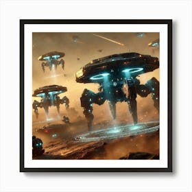 Mantle Guardian Drones Converted Art Print