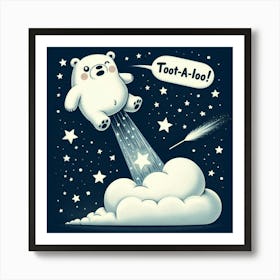 Tooting Bear Art Print