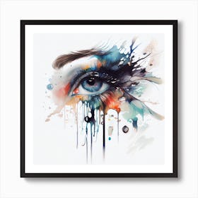 Watercolor Woman Eye #1 Art Print