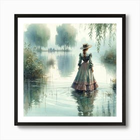 Lady In The Water Art Print