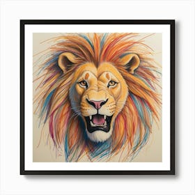 Lion Head 12 Art Print