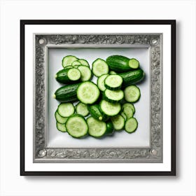 Cucumbers In A Frame 28 Art Print