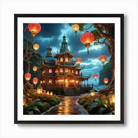 Chinese Lanterns 4 Art Print