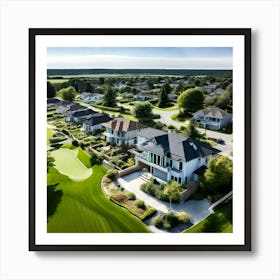 Aerial View Of A Golf Course 2 Art Print