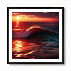 Sunset In The Ocean 23 Art Print