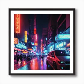 Neon City 1 Art Print
