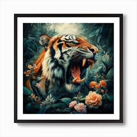 Tiger In The Jungle 1 Art Print