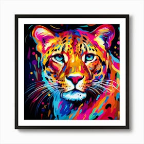 Colorful Leopard Art Print