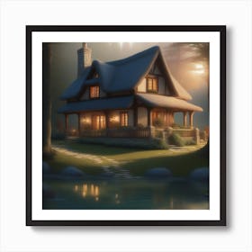 Cottage In The Woods Affiche