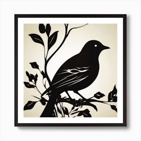 Bird On A Branch Art Print