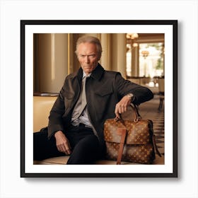 Clint Eastwood Louis Vuitton  Art Print