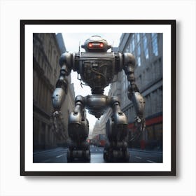 Robot On The Street 58 Art Print