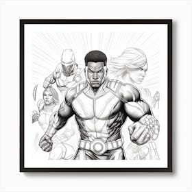 Darkstar Protector Coloring Page Art Print