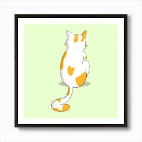 Cat Cute Cat Cartoon Cat Pet Nature Sitting Cat Kitten Animal Cartoon Animal Art Print