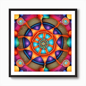 Psychedelic Mandala 22 Art Print