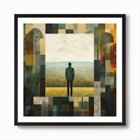 Man In The Forest Art Print