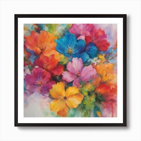 Colorful Flowers Art Print