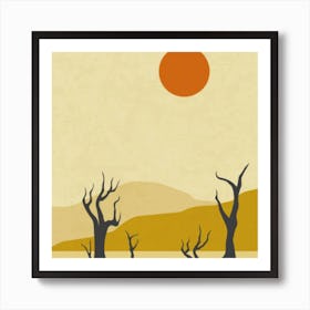 Desert Landscape - Desert Stock Videos & Royalty-Free Footage Art Print