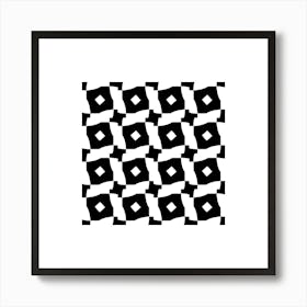 Black And White Geometric Pattern 1 Art Print