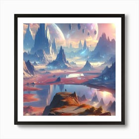 Space Landscape 2 Art Print