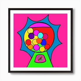 Gumballs pink Art Print