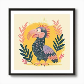 Charming Illustration Vulture 3 Art Print