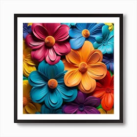 Paper Flowers 31 Art Print