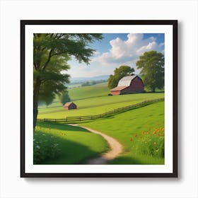 Farm In The Countryside 32 Art Print